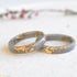 Matte gray resin ring with gold leaf handmade by Resity in Vienna