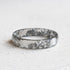 modern minimalist ring stack grey and blue resin rings