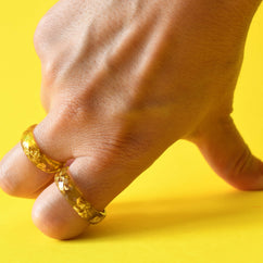 neon yellow gold band
