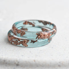 Ocean Ember Ring — modern handmade resin jewelry by Resity Vienna