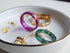 Vivid magenta resin ring with metallic gold shimmer Vienna