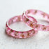 Real white alyssum flowers preserved in resin ring Vienna