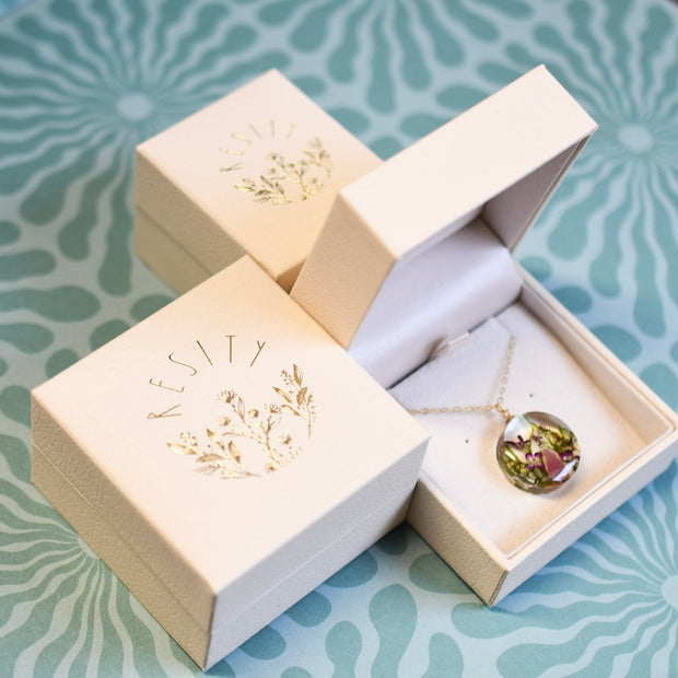 Premium jewelry box with soft velour interior — Resity gift packaging upgrade