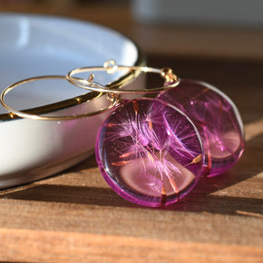 Handmade botanical resin earrings Vienna