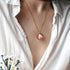 Real dried flower jewelry handmade on model