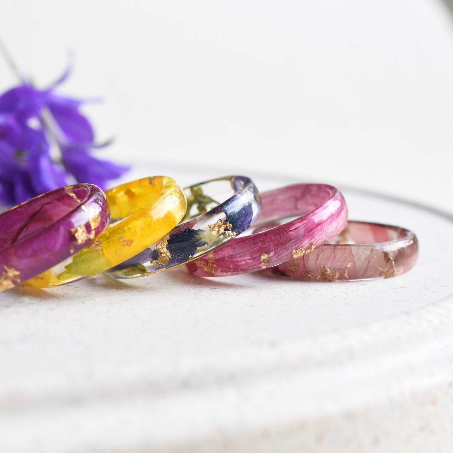 April birth flower tulip ring — handmade European artisan jewelry by Resity