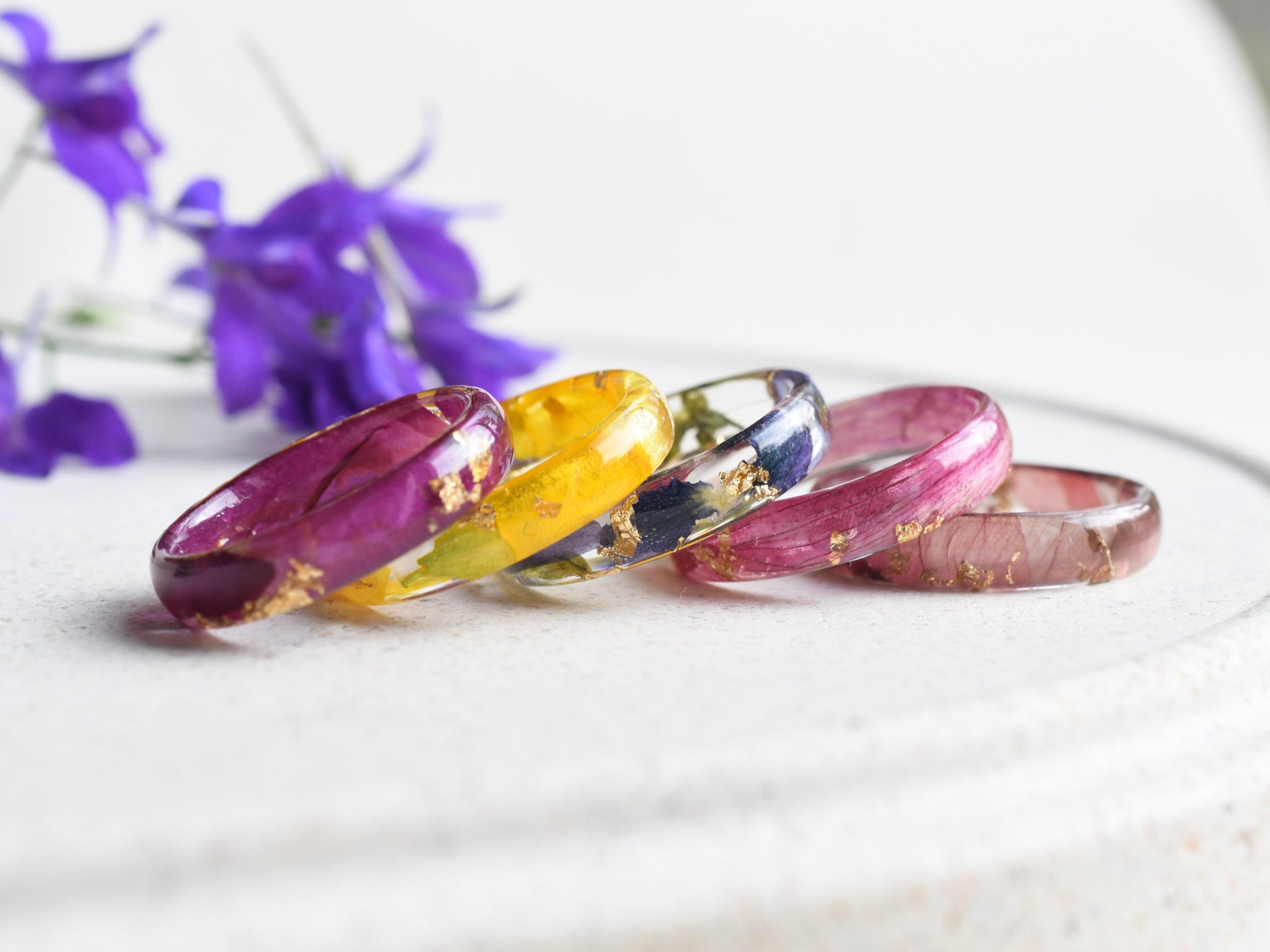 April birth flower tulip ring — handmade European artisan jewelry by Resity