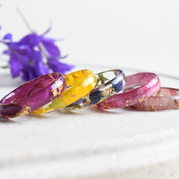April birth flower tulip ring — handmade European artisan jewelry by Resity