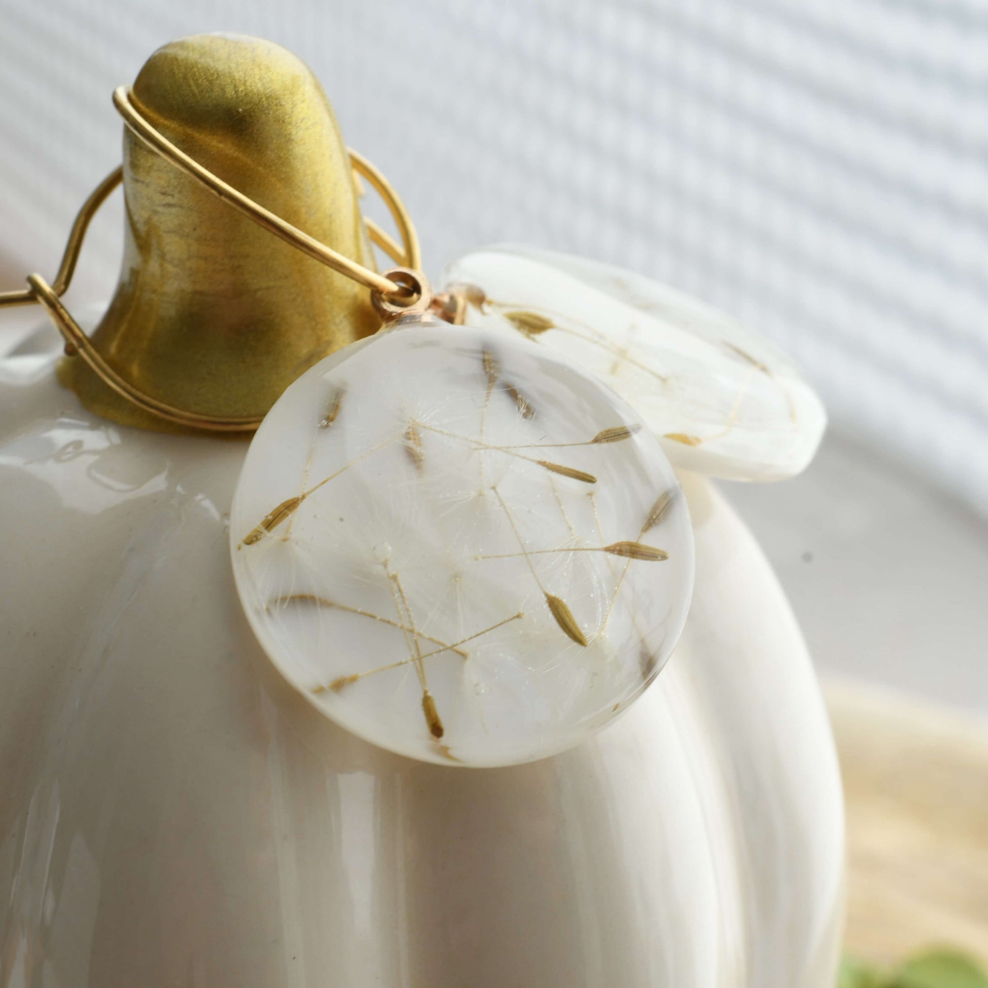 Botanical wish hoop earrings handmade jewelry Austria