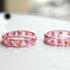 Soft pink alyssum resin ring romantic gift