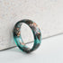 Hand-cast green resin ring bold minimalist jewelry