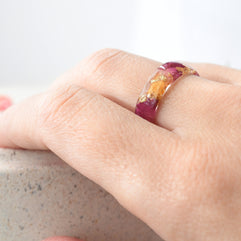 Rose Bloom Ring worn on hand, showcasing floral detail and elegant design