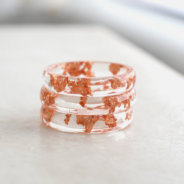 Lightweight smooth resin ring