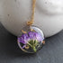 Aster Bloom Necklace — real aster flower pendant for September birth flower lovers, handmade in Vienna by Resity