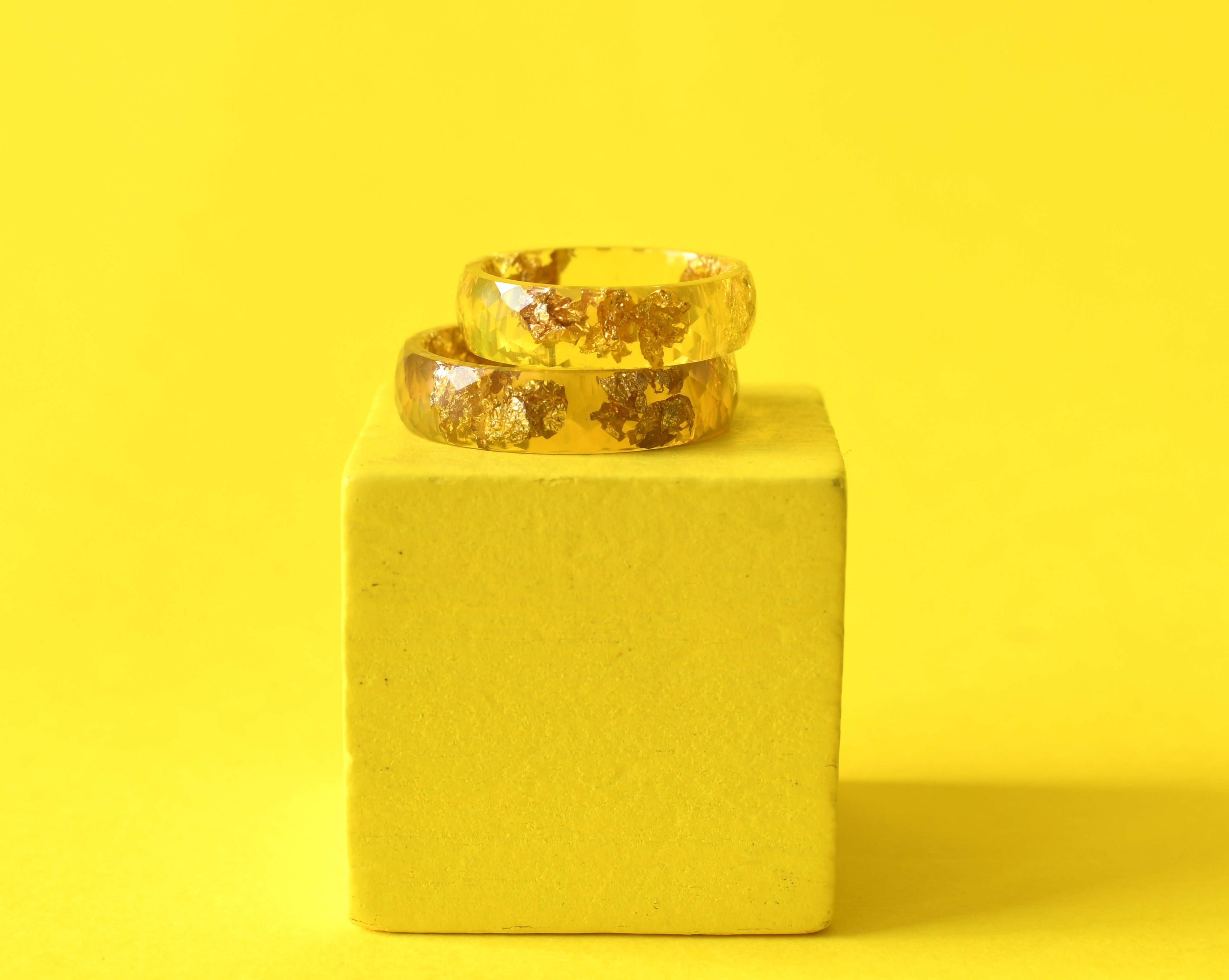 stacking colorful handmade rings