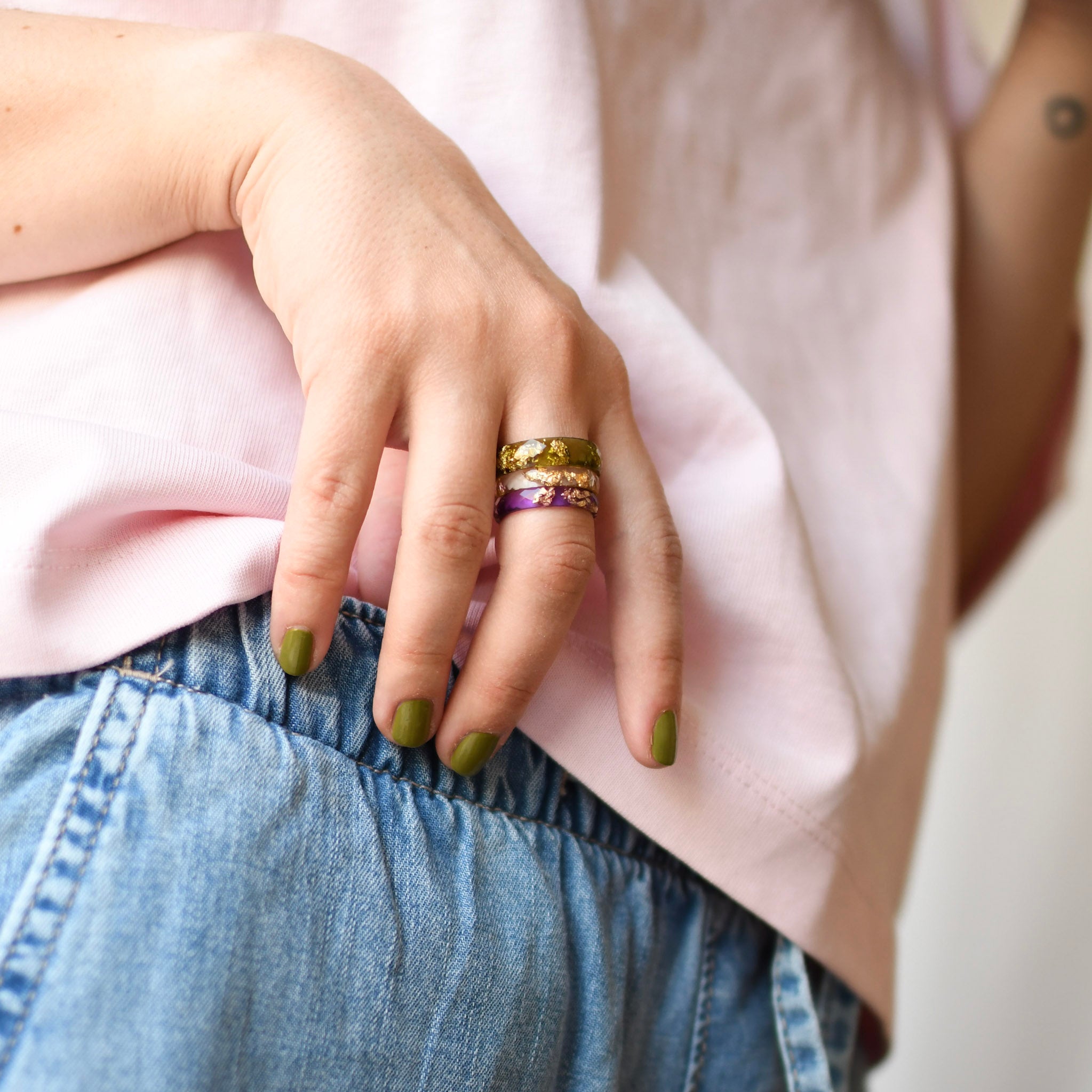 Citrus Yellow – Classic Faceted Golden Ring