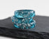 Hand-cast teal resin statement ring minimalist jewelry