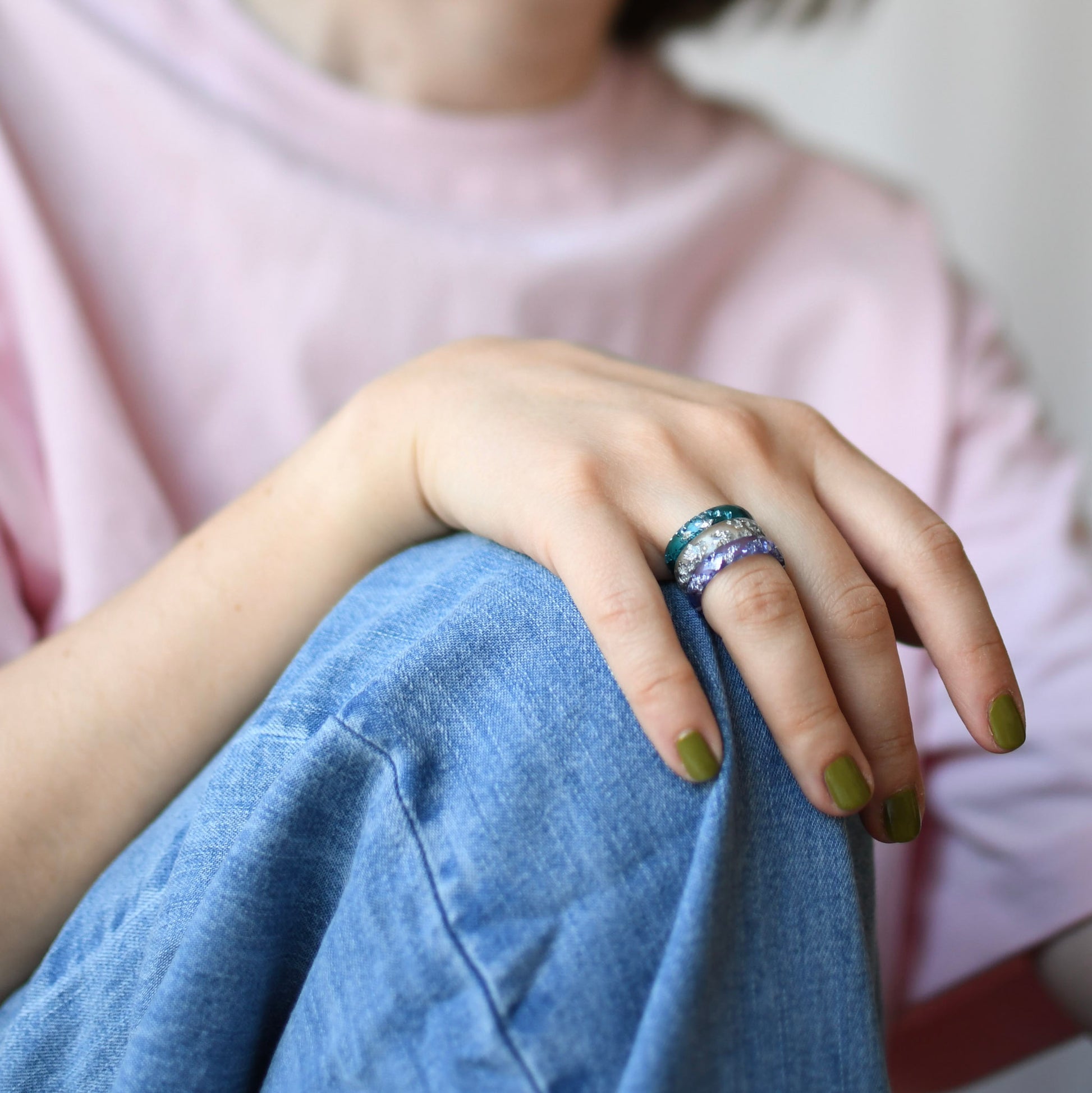 Tide Stack – 3er-Set in Blau, Kristall & Violett