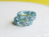 Smooth ocean blue resin ring everyday wear