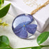 Purple hydrangea flower necklace handmade by Resity in Vienna