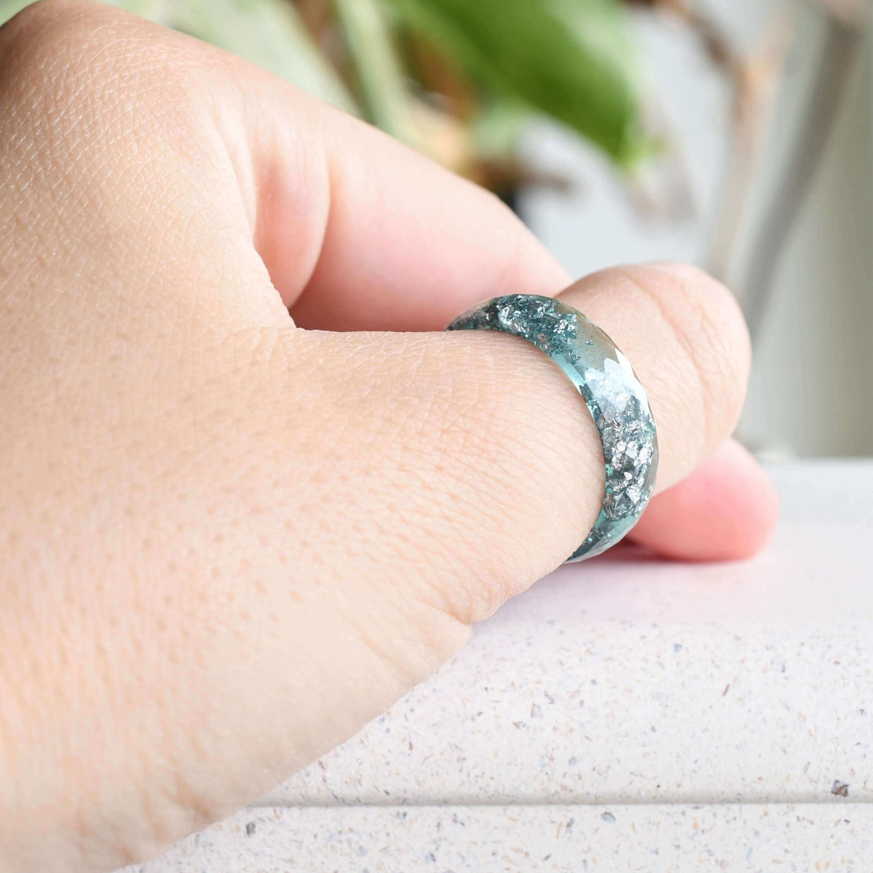 aquamarine silver ring