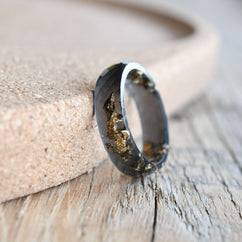 black gold mens rings
