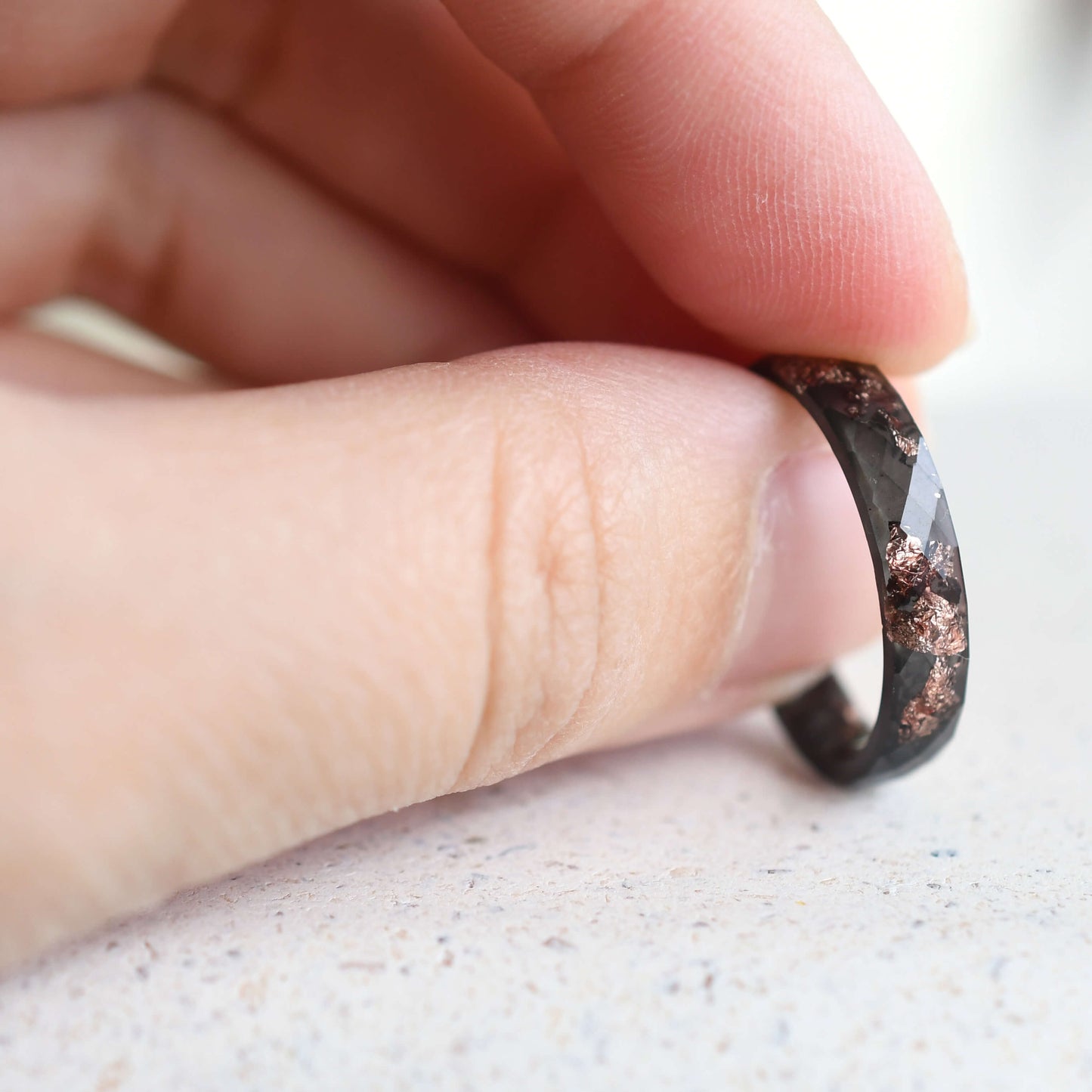 black skinny ring