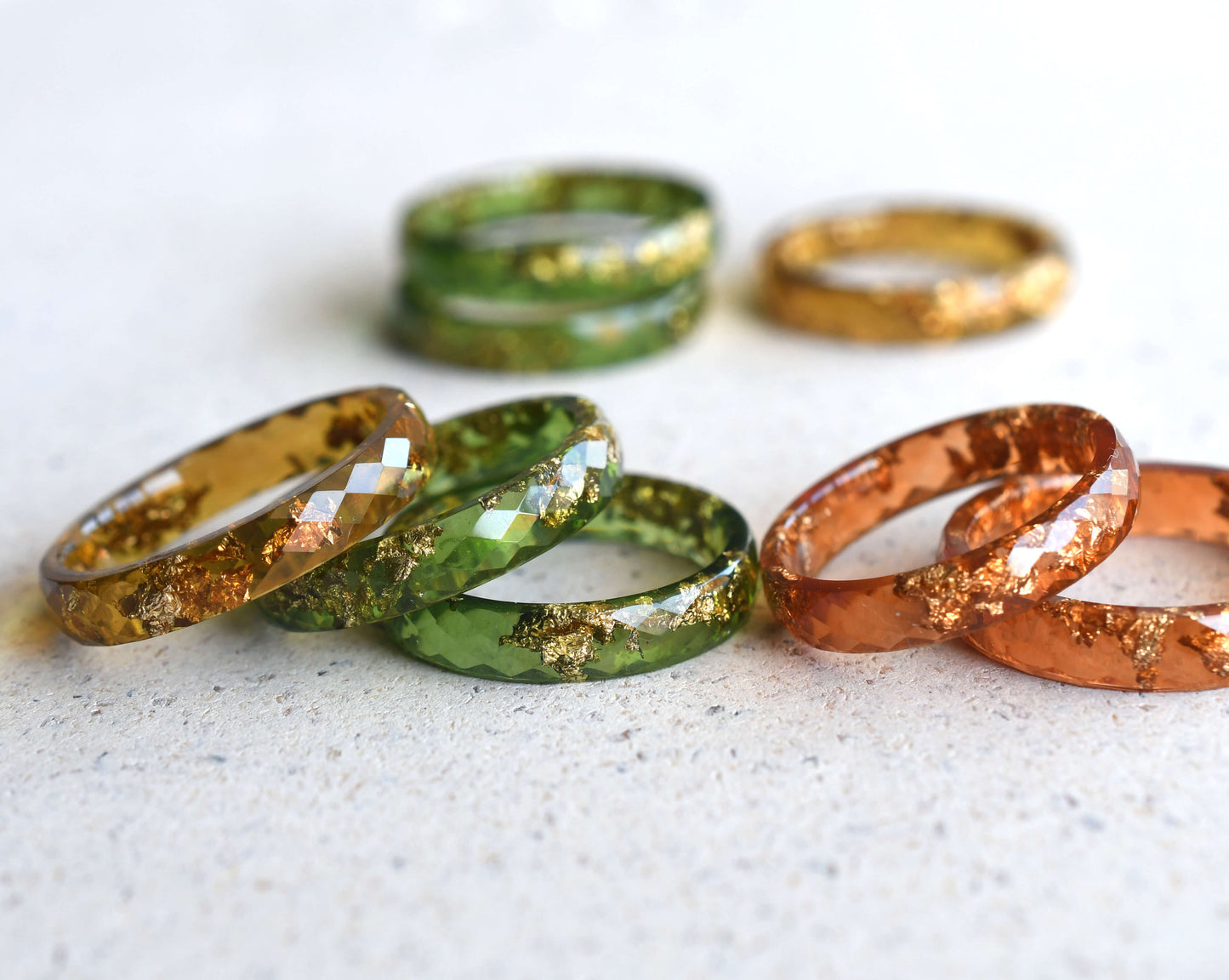 fall colors resin jewelry