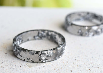 grey epoxy mens rings