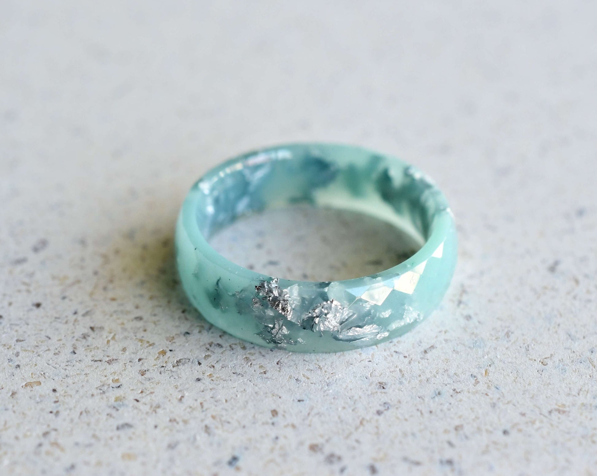 handmade epoxy resin ring