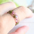 Real dried heather flowers preserved in resin ring Vienna