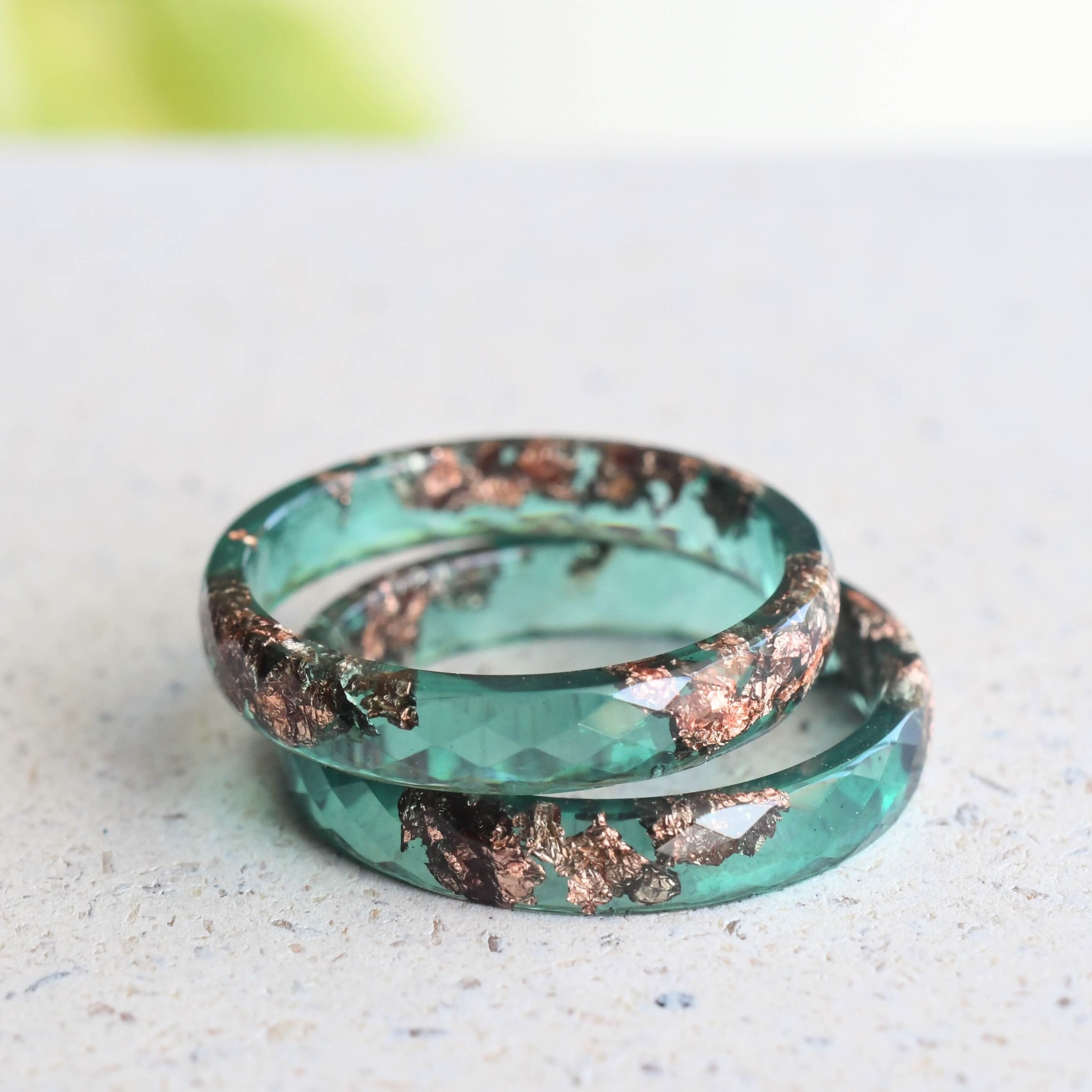 Jade Whisper Ring worn on hand showing its subtle elegance and stackable form