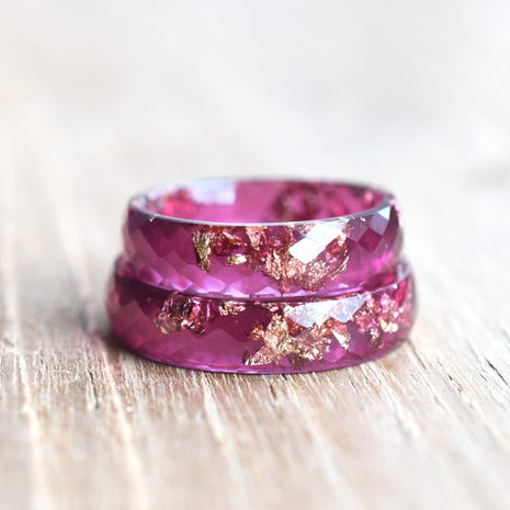 purple resin stacking rings