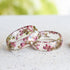 Botanical faceted resin ring handmade jewelry Austria