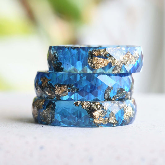 sapphire blue stacking rings