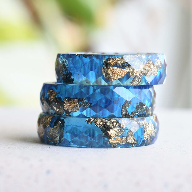 sapphire blue stacking rings