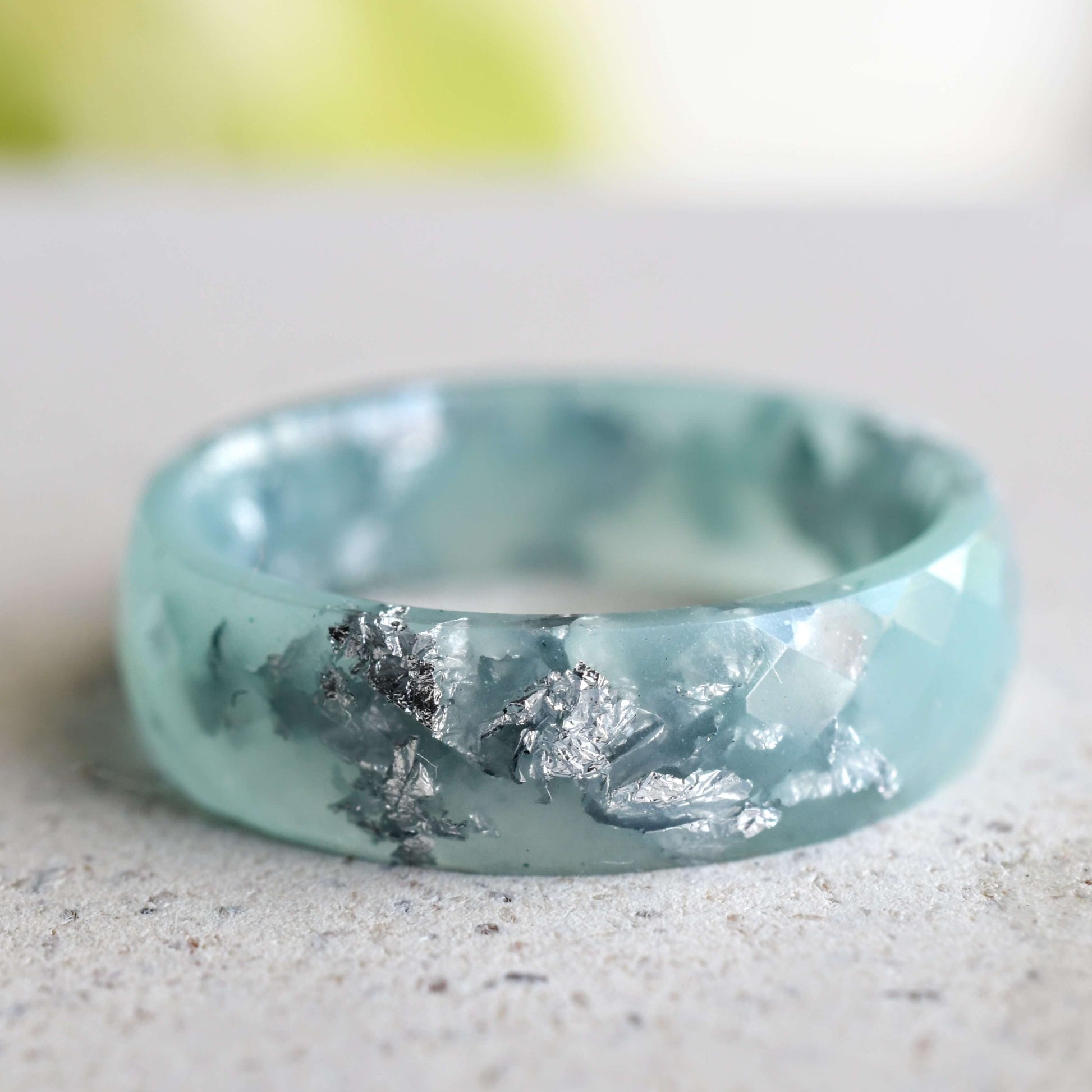turquoise resin ring